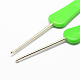 プラスチック製のハンドル鉄かぎ針編みのフック針  ライム  ピン：1.0~2.0mm  160x17x5mm TOOL-R038B-03-2
