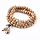 4-Loop Wrap Style Buddhist Jewelry BJEW-S140-14-2