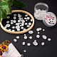 100Pcs 5 Style Transparent Frosted Acrylic Beads FACR-PJ0001-02-6