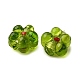Ручная серебряная фольга стеклянные бусины Lampwork FOIL-T001-02K-3