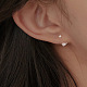 Orecchini a bottone in argento fine s999&nbsp;EJEW-A127-04S-3