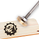 Superdant 30mm Branding Eisen Getriebe Waldmuster Grill Hitzestempel mit Messingkopf und Holzgriff Grillwerkzeuge und Zubehör für Holzleder und die meisten Kunststoffe AJEW-WH0113-15-189-1