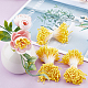 Gips künstliche Blume Herzkern DIY-WH0430-163A-4
