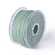 編み紐  革のアクセサリーコード  ジュエリーDIY製版材料  アクアマリン  3mm  約5.46ヤード（5m）/ロール WL-I004-3mm-D-01-2