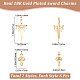 Beebeecraft 12Pcs 2 Style Sword Charms 18K Gold Plated Stainless Steel Hollow Lotus Flower Sword Charms for Jewelry Making DIY Craft Supplies STAS-BBC0001-59-2