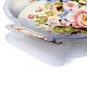 20 個のロマンチックな花のティーカップとポット PVC 自己粘着防水装飾ステッカー  DIYスクラップブッキング用  ライトコーラル  70~83x70~75x0.2mm STIC-P007-A05-3
