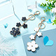WADORN 2 Colors Flower Keychain Charms KEYC-WR0001-16-4