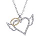 Coeur d'ange exquis pendentifs en alliage de strass NJEW-N0052-116-1