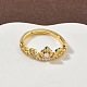 Латунные микро проложить пальцев кольца кубического циркония RJEW-H258-03G-2