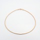 Casual Style 304 Stainless Steel Choker Necklaces STAS-O037-02RG-1
