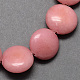 Окрашенные плоские круглые драгоценный камень природный родохрозит каменные бусы нити G-S110-23-1