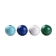 160 Pcs 4 Colors Summer Ocean Marine Style Painted Natural Wood Round Beads WOOD-LS0001-01G-2