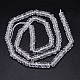 Faceted Rondelle Cultured Piezoelectric Quartz Beads Strands G-I141-2.5x5-01S-AA-3