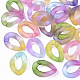 Spray Painted Two Tone Transparent Acrylic Linking Rings OACR-S036-001A-N-1