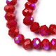 Electroplate Opaque Solid Color Glass Beads Strands EGLA-A034-P3mm-L21-2