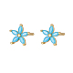 Boucles d'oreilles clous fleur zircone cubique FY1254-5-1