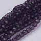 Faceted Glass Round Beads Strands X-GF6mmC07-1