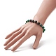 Natural Lava Rock & Dyed Agate Beaded Stretch Bracelet Sets BJEW-JB09181-3