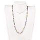 Electroplate Faceted Abacus Glass Beaded Necklaces NJEW-JN02623-3