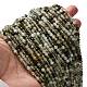 Нити бусин из натурального зеленого рутилированного кварца&nbsp;LS-G-RM2025-A14-4mm-1