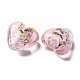 Perles de verre en feuille d'argent au chalumeau faites à la main FOIL-T005-01B-3
