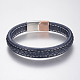 Braided Leather Cord Bracelets BJEW-H561-09A-1