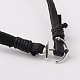 Imitation Leather Cord Men's Bracelets BJEW-JB01671-02-2