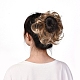 人工毛髪の延長  女性のお団子のためのヘアピース  ヘアドーナツアップポニーテール  耐熱高温繊維  バリーウッド  15cm OHAR-G006-A12-5
