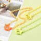 3Pcs 3 Colors Personalized ABS Plastic Cable Chain Necklaces NJEW-JN03484-05-6