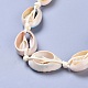 Adjustable Printed Cowrie Shell Beaded Necklaces NJEW-JN02401-3