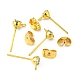 30Pcs Brass Stud Earring Findings KK-FS0001-13-4