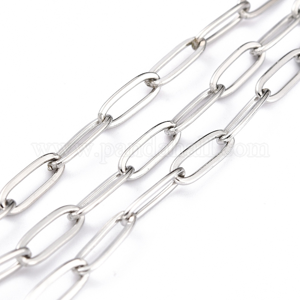 Wholesale Tarnish Resistant 304 Stainless Steel Paperclip Chains