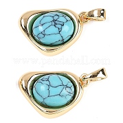 Синтетические бирюзовые подвески KK-U043-52G-03
