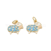 Латунные микро проложить кубического циркония подвески KK-L240-16G-01