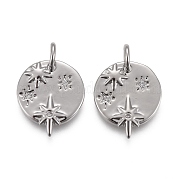 Латунные микропаве прозрачные кубические циркониевые подвески KK-F821-28P