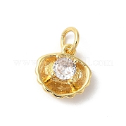 Подвески из латуни с покрытием из прозрачного кубического циркония KK-Z056-29G