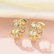 Серьги-гвоздики из циркония EJEW-C122-07G
