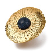 Круглые натуральные кольца из лазурита RJEW-Q822-32G-02