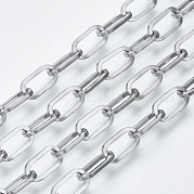 304 Stainless Steel Paperclip Chains CHS-S001-04B-P