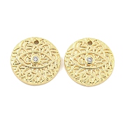 Латунные микропаве прозрачные подвески с фианитом KK-S386-09G