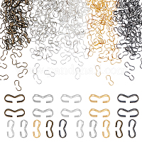 SUPERFINDINGS 120Pcs 3 Colors Number 3 Shaped Clasps Brass 8 Shape Chain  Quick Link Connectors Charm Knot Chain Clasp for Bracelet Necklace Jewelry