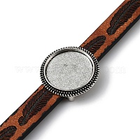 Impostazioni del braccialetto a maglie tonde piatte in lega adatte per cabochon&nbsp;FIND-M009-01AS