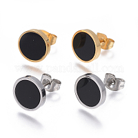 304 Stainless Steel Ear Nuts, Earring Backs, Stainless Steel Color,  6x4.5x3mm, Hole: 0.8mm