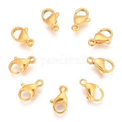 Chiusure a moschettone in acciaio inox 304, oro, 11x7x3mm, Foro: 1.4 mm