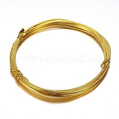 Alambre artesanal de aluminio redondo, para proyectos de manualidades y manualidades, oro, 9 diámetro, 3mm, 5 m / rollo (16.4 pies / rollo)
