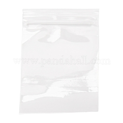 Bolsas con cierre de cremallera de polipropileno, sello superior, bolsas resellables, bolsa autoadhesiva, Rectángulo, Claro, 8.5x6 cm, espesor unilateral: 2 mil (0.065 mm), medida interior: 7.5x6 cm