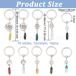 Брелок с подвеской из натуральных и синтетических драгоценных камней KEYC-AB00011