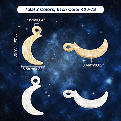 80шт 2 цвета латунные подвески&nbsp;KK-FH0003-73