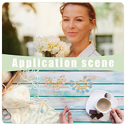 20 шт. плоские круглые с эмалированными подвесками-маркерами для фиксации стежков № 0~9 HJEW-WH00161