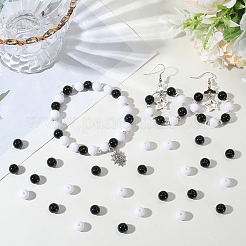 500шт 2 цвета непрозрачные акриловые бусины MACR-SP0001-81B